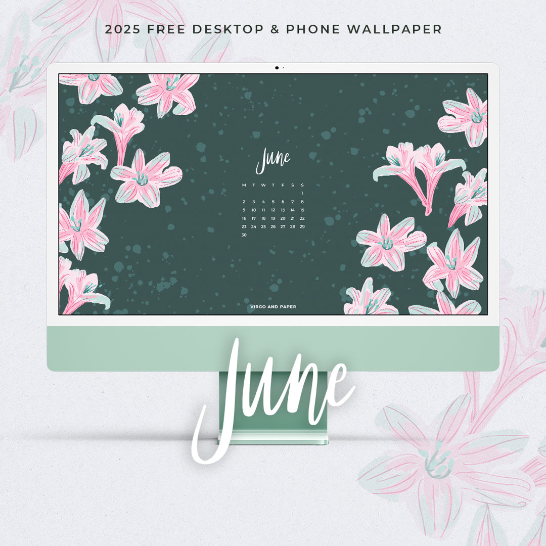 June 2025 Illustrated Desktop & Phone Wallpaper