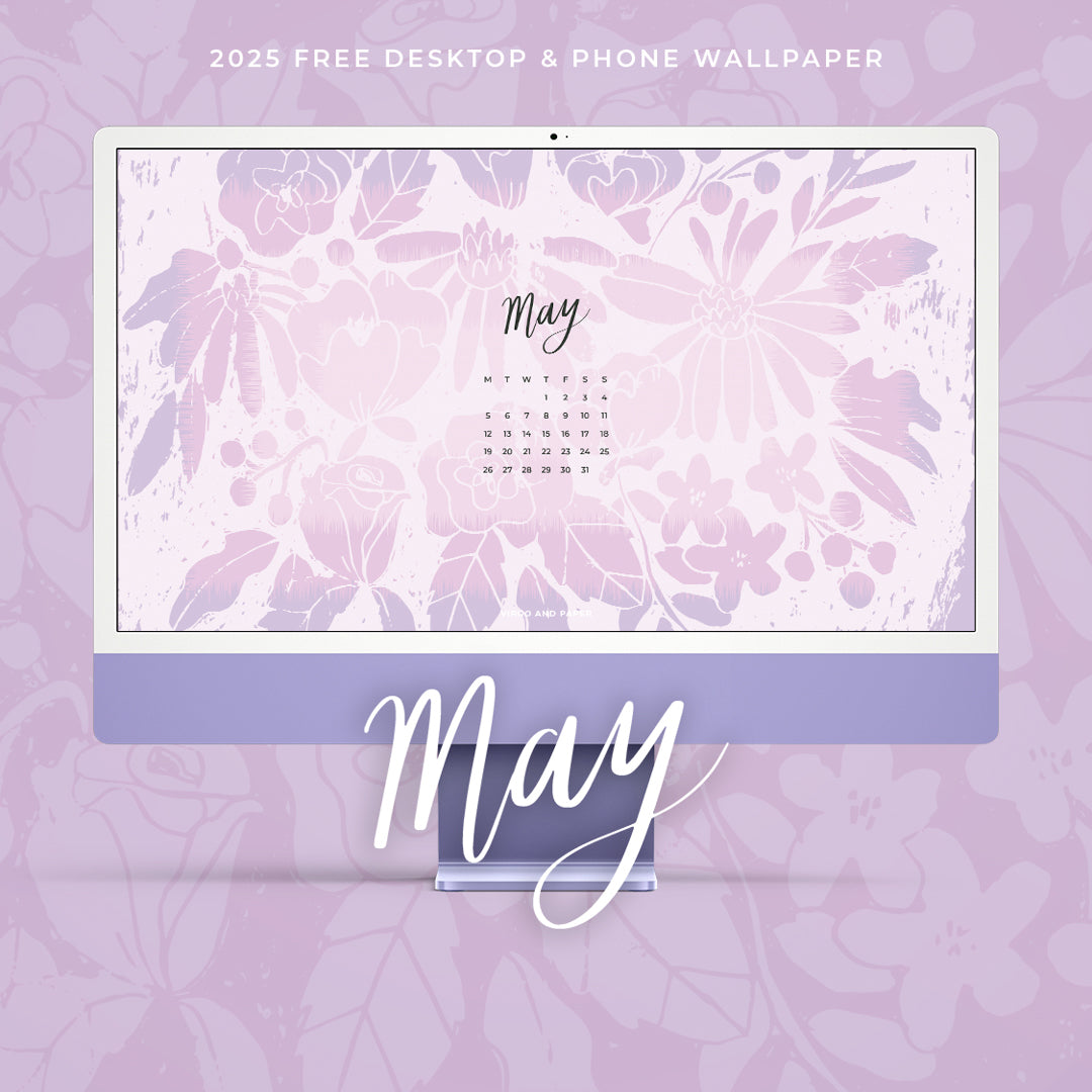 May 2025 Illustrated Desktop & Phone Wallpaper