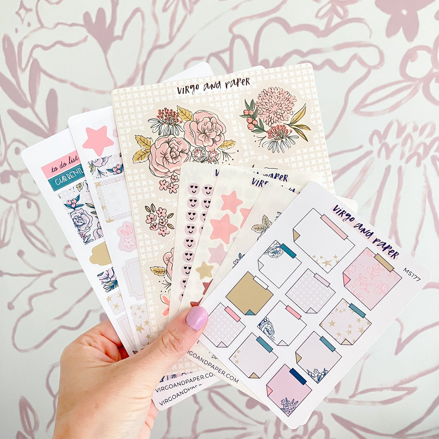 To Be Read Floral Collection Journaling Sticker Bundle
