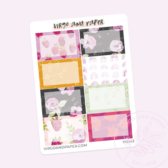 Summer Berry Boxes Mini Sheet of Planner Stickers