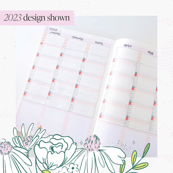 2024 H. Cousin Yearly Index Sticker Kit - Leaf Print