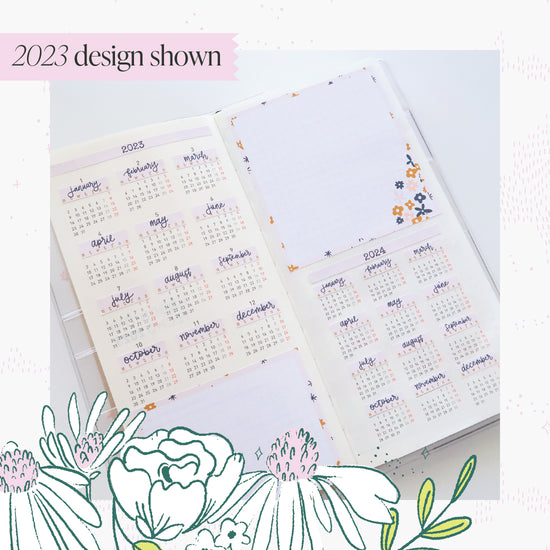 2024 H. Weeks Yearly Calendar Sticker Kit - Imagine Bouquet
