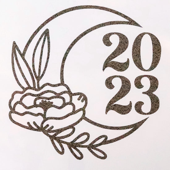 2023 Floral Moon Vinyl Decal