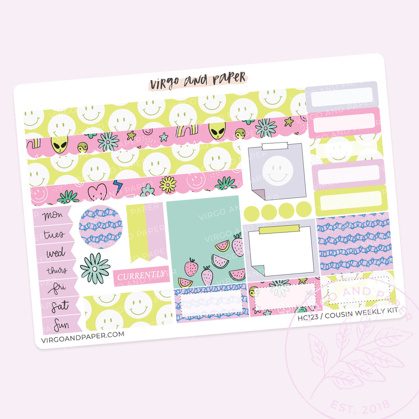 Hobonichi Cousin Planner Stickers | Virgo and Paper