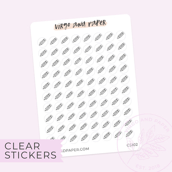 Clear Pencil Icon Stickers