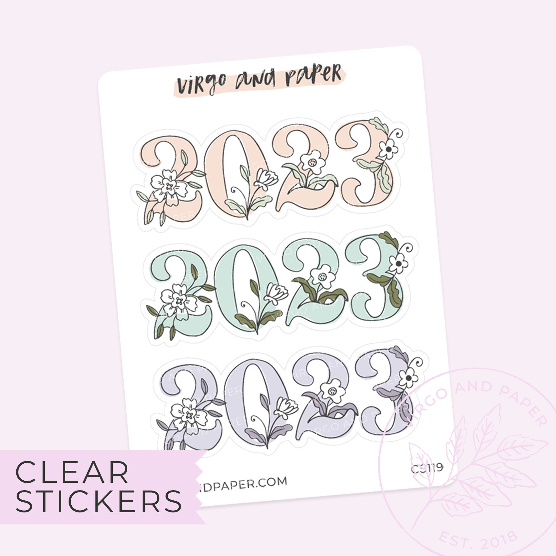 Clear Stickers – Virgo and Paper