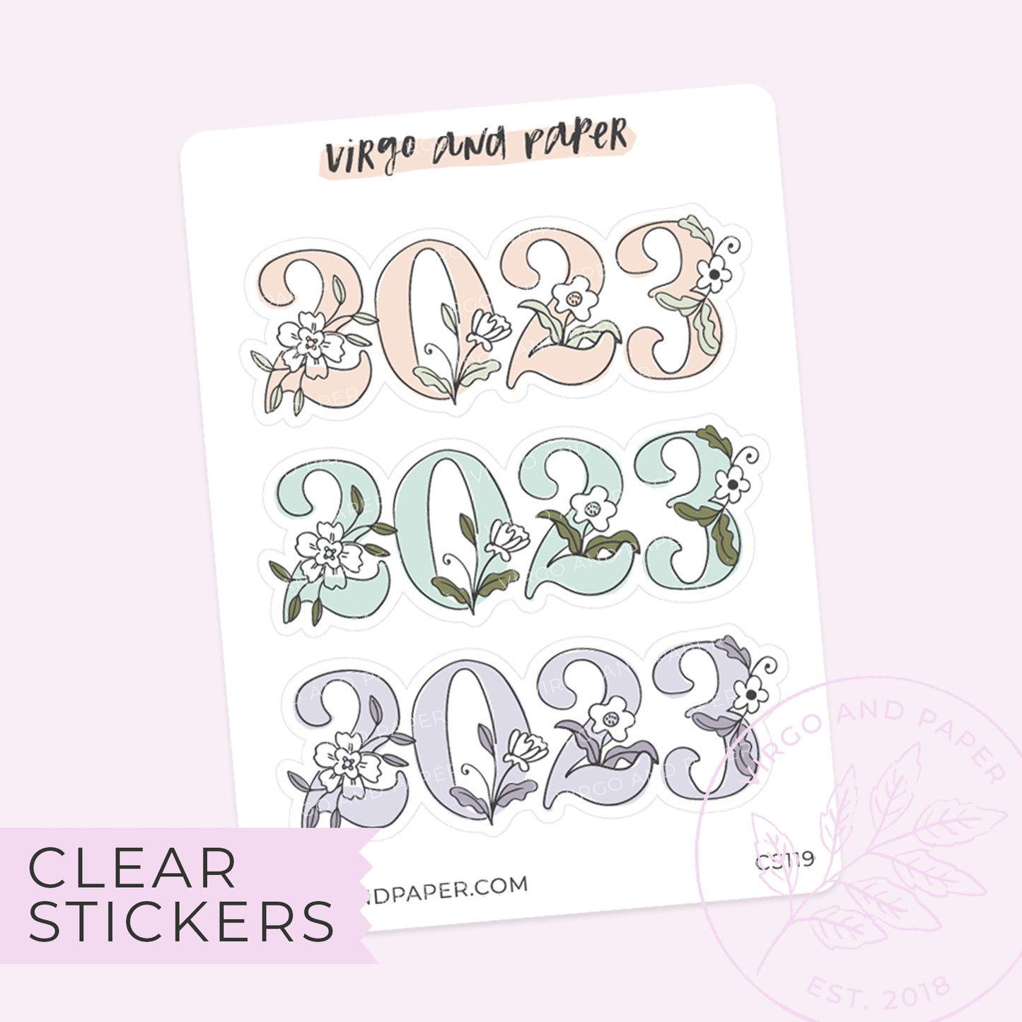 2023 Clear Label Stickers