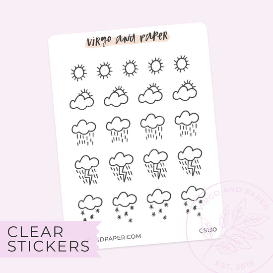 Clear Weather Large Doodle Stickers