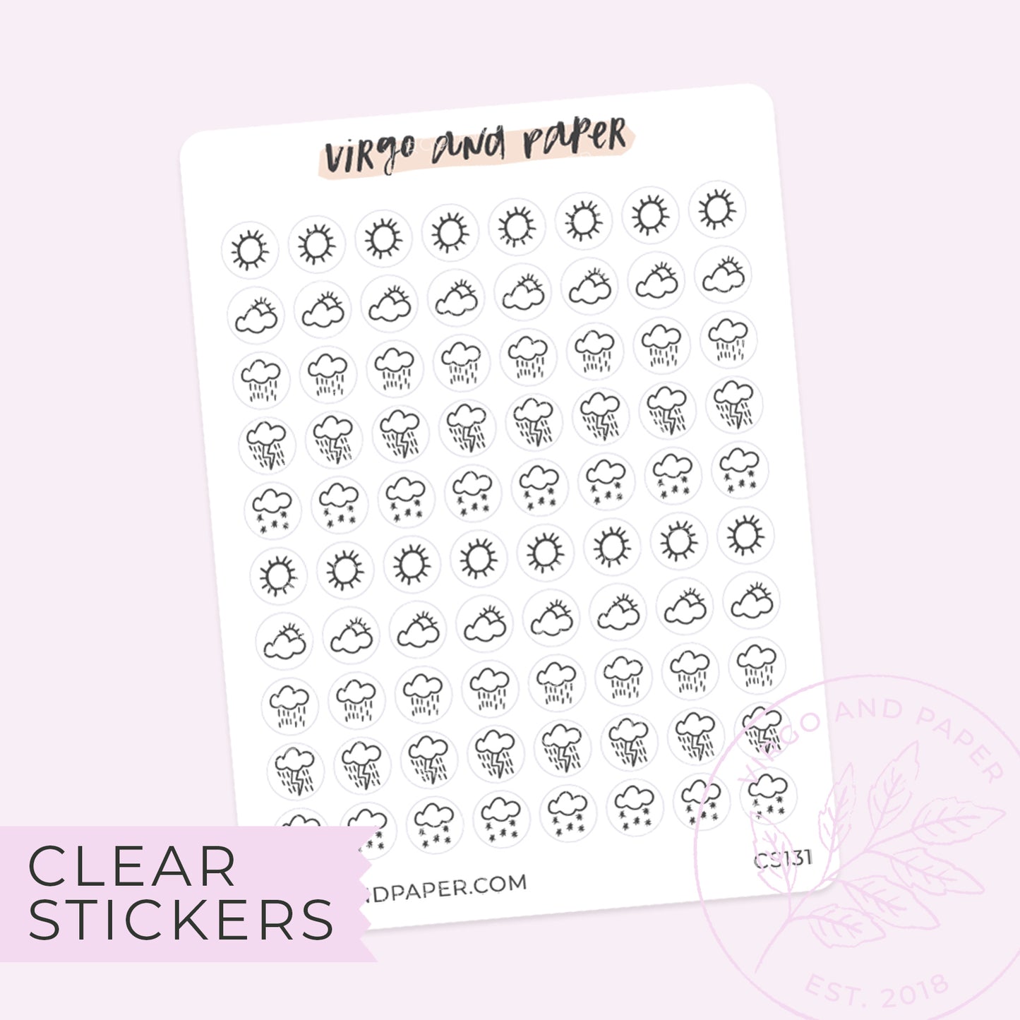 Clear Weather Icon Stickers