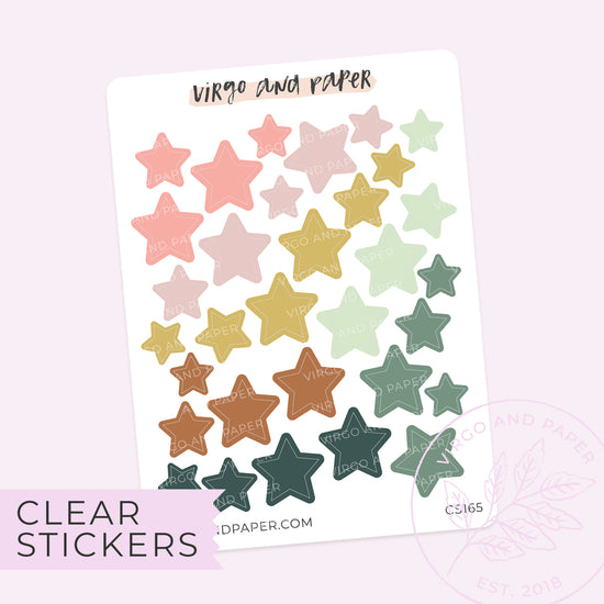 Clear Star Stickers - To Be Read '24