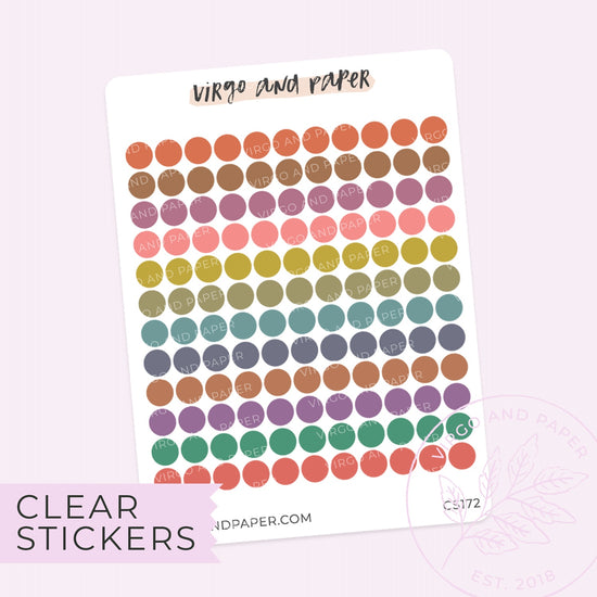 Clear 6mm Dot Stickers - Hobonichi Monthly Colors