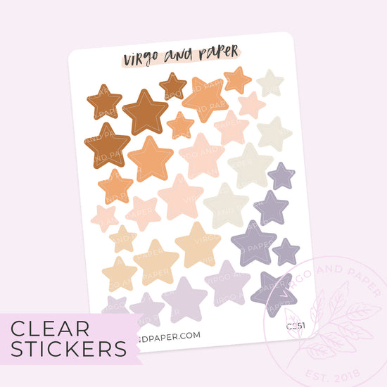 City Life Clear Star Stickers