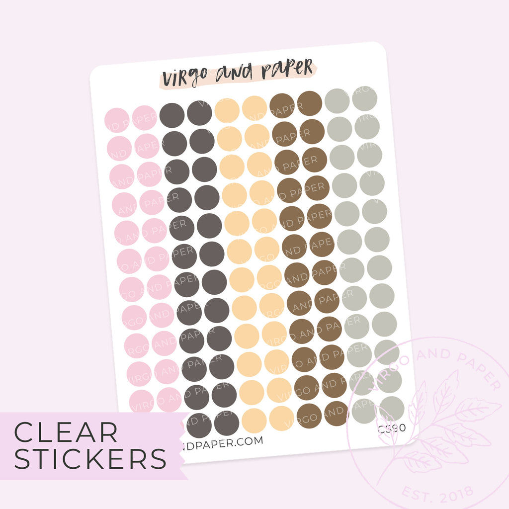 Highlighter Colors Clear Dot Stickers - Teal Colorway – Virgo and Paper