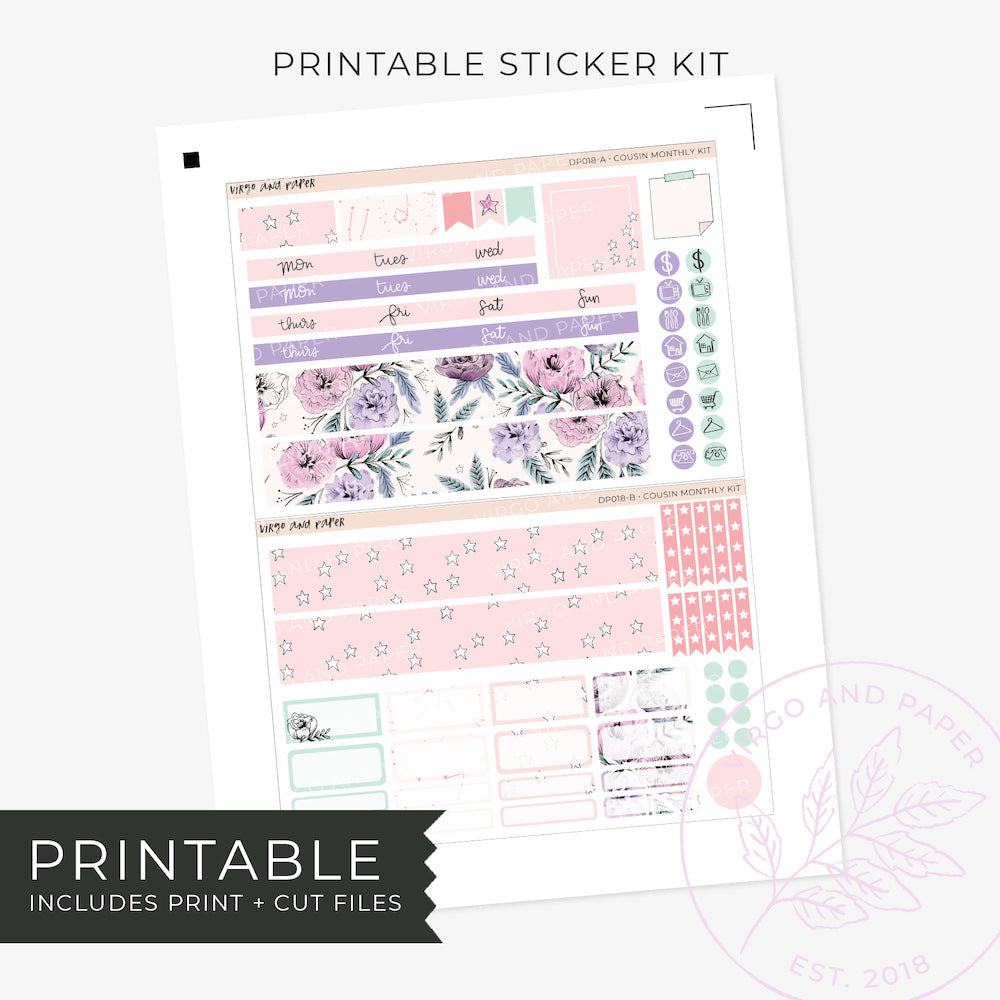 Printable Hobonichi Cousin Monthly Planner Stickers - Imagine – Virgo and Paper printable-hobonichi-cousin-monthly-planner-stickers-imagine-virgo-and-paper