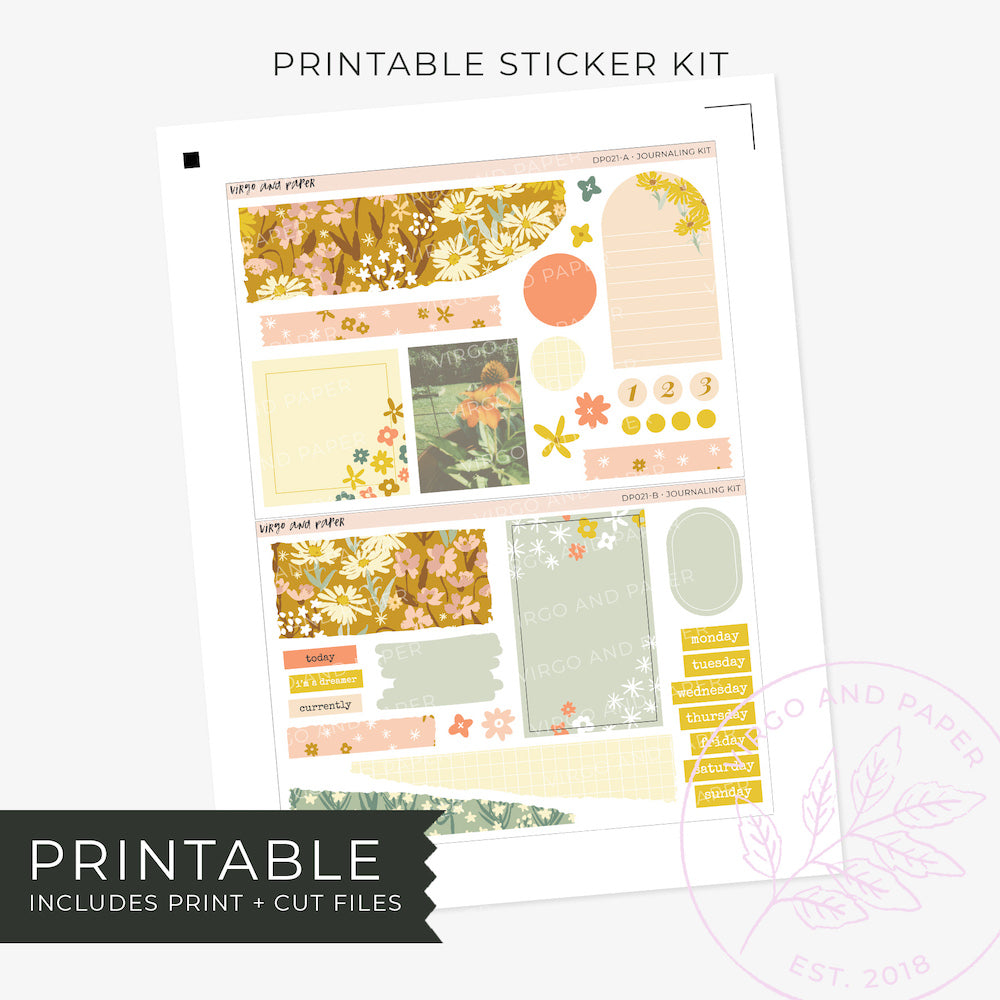 Printable Journaling Stickers - Frolic