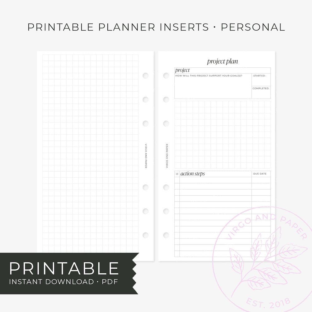Printable Planner Insert - Project Planner