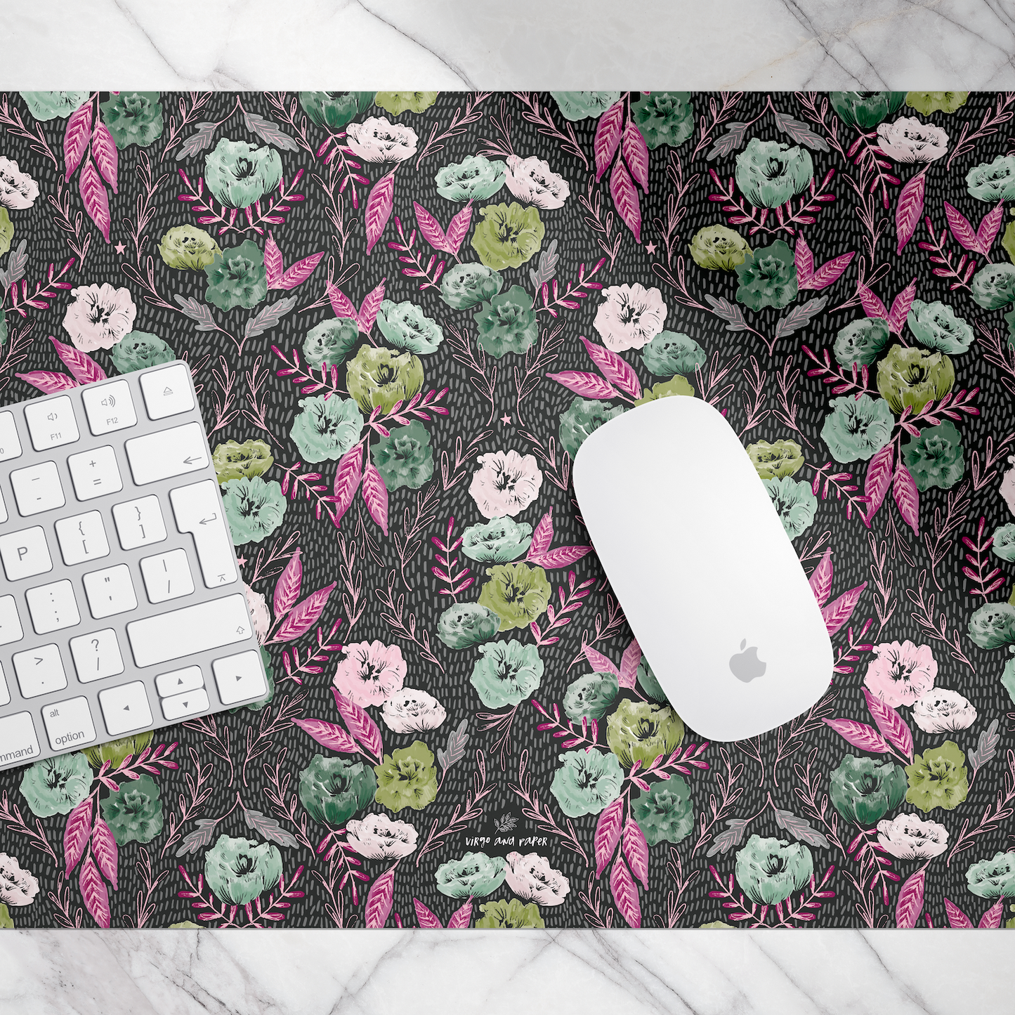 Desk Pad - Imagine Bouquet in Dusk