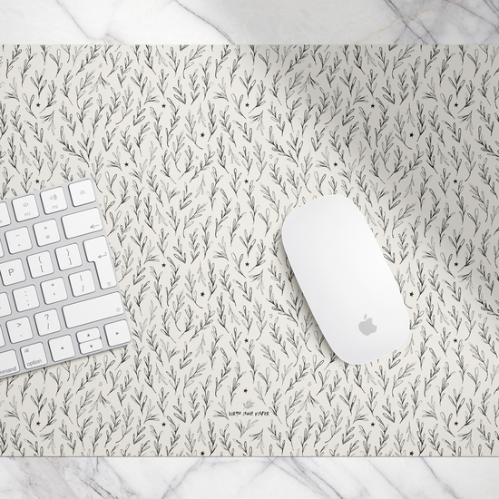 Desk Pad - Leaf Print in Dusk