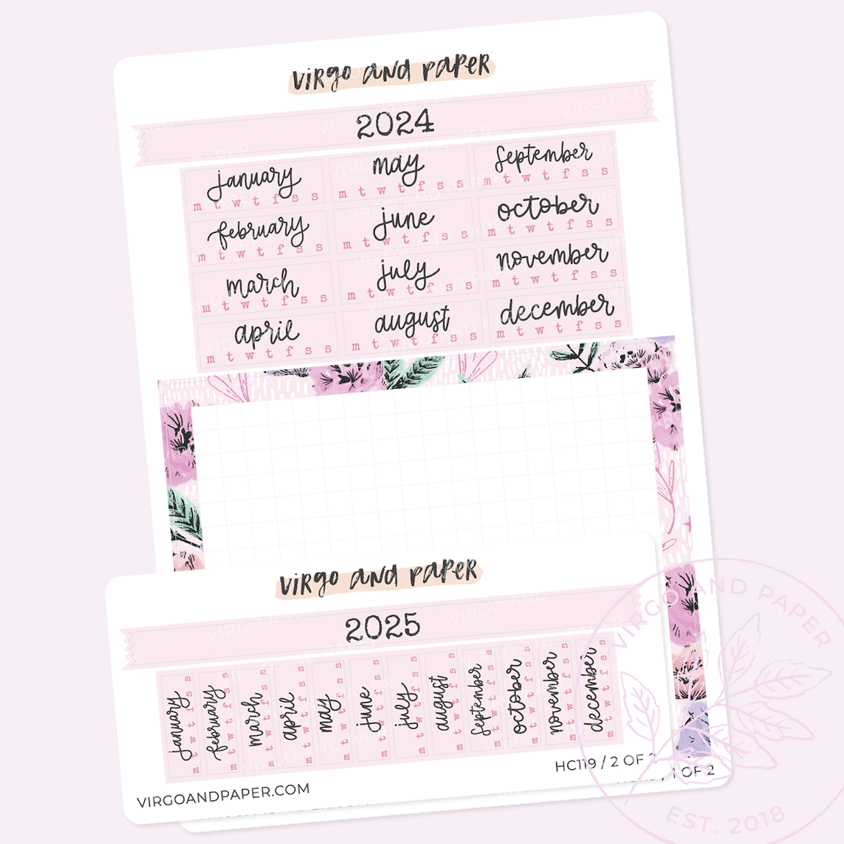 2025 Calendar Sticker Versus Book