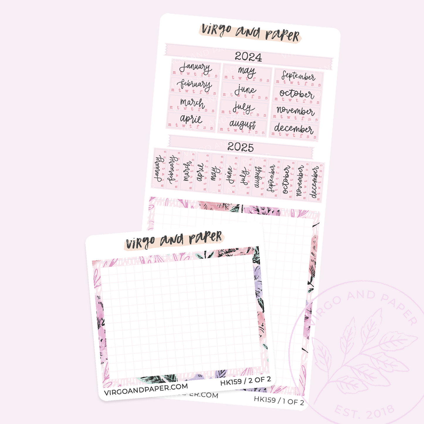 Load image into Gallery viewer, 2024 H. Weeks Yearly Calendar Sticker Kit - Imagine Bouquet
