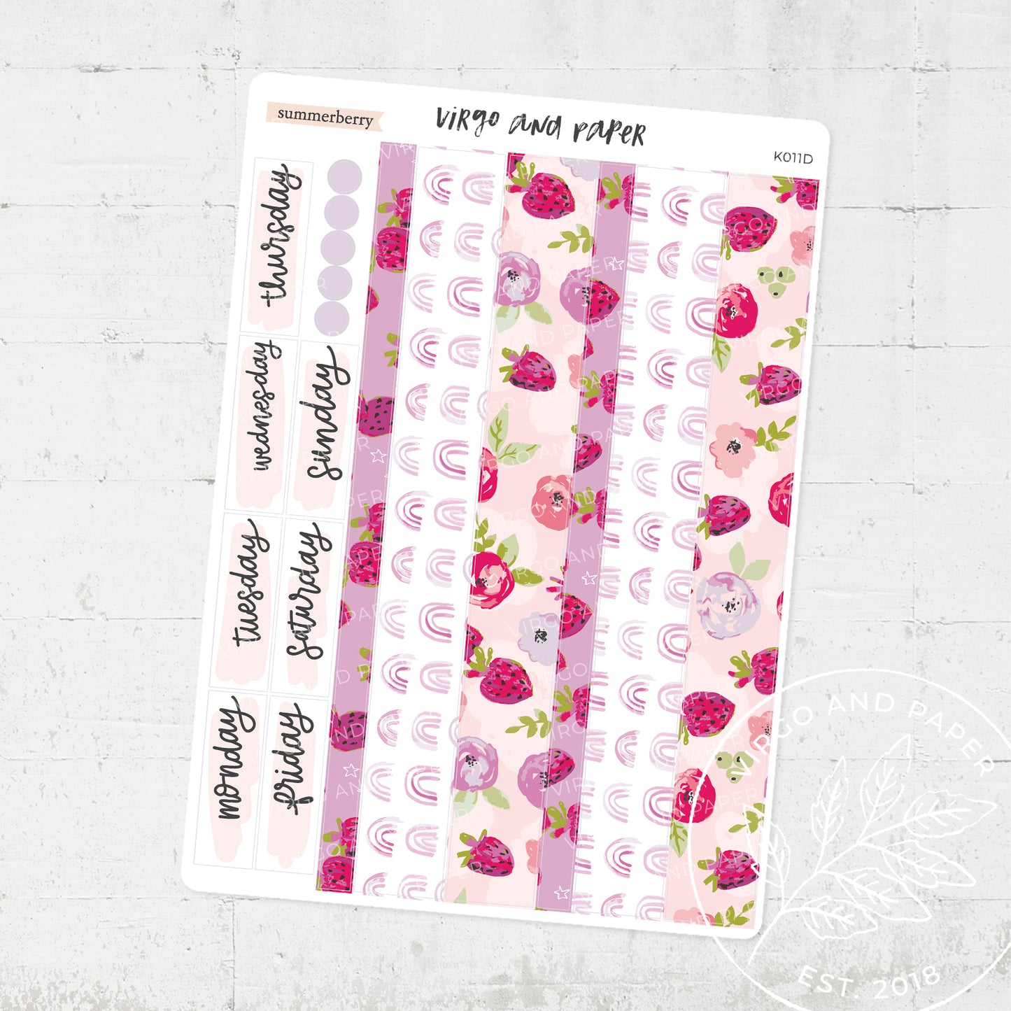 Load image into Gallery viewer, Summer Berry Weekly Planner Sticker Kit
