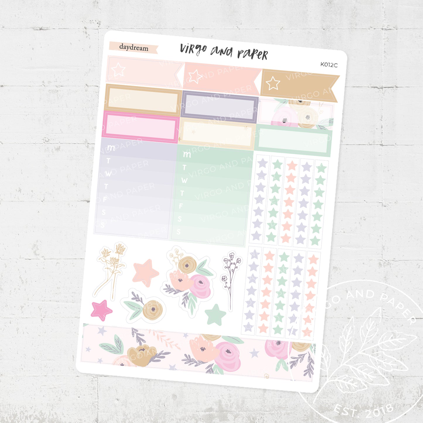 Daydream Weekly Planner Sticker Kit