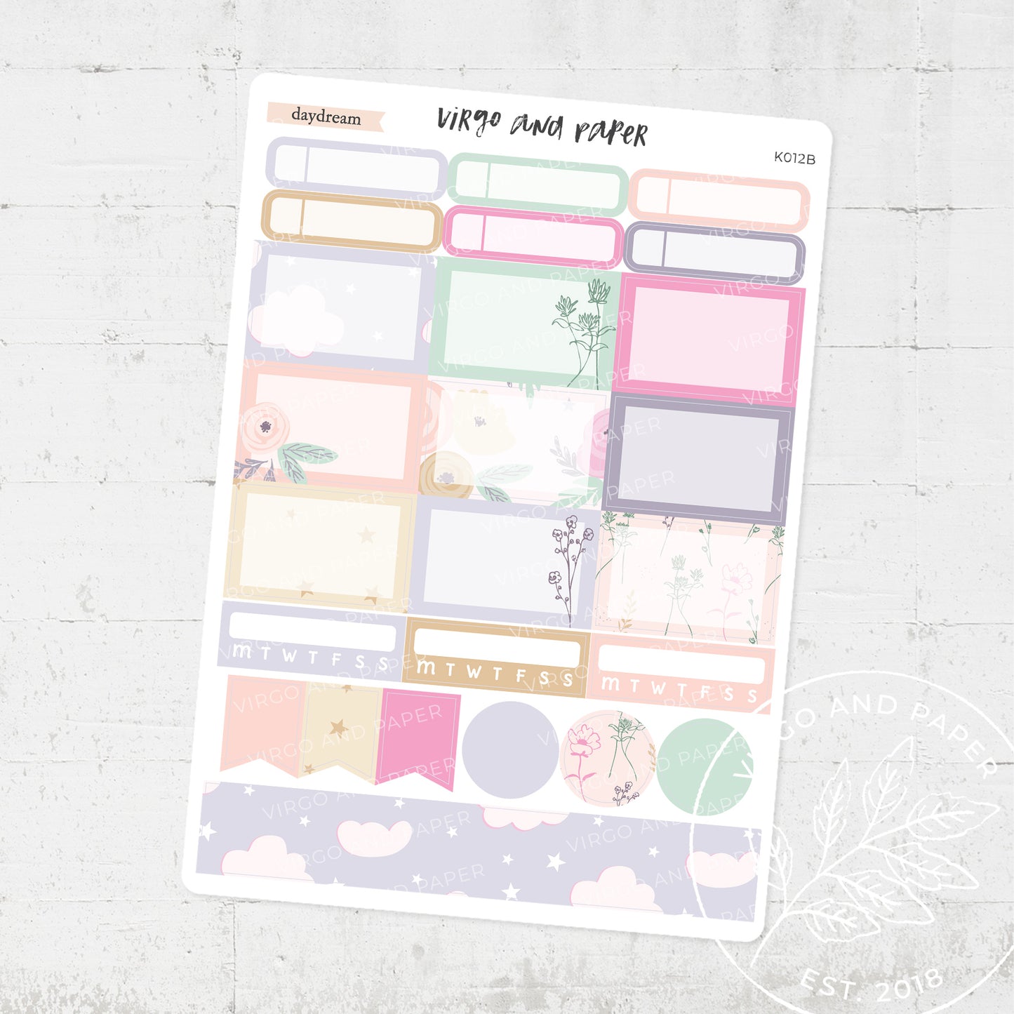 Daydream Weekly Planner Sticker Kit