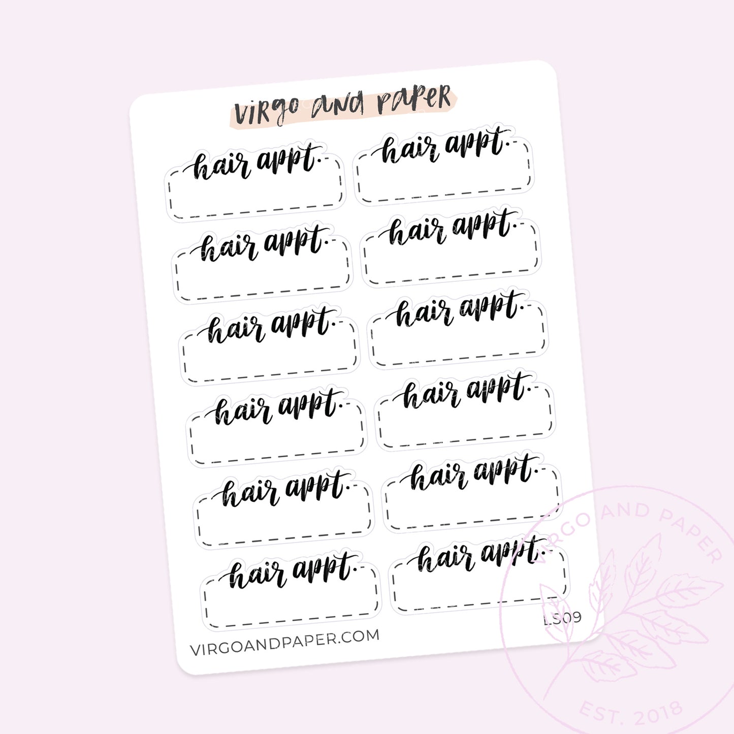 Load image into Gallery viewer, Hair Appointment Hand Lettered Script Stickers
