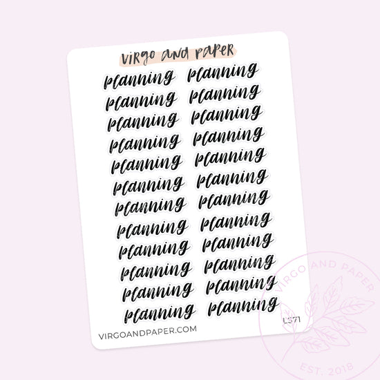 Planning Hand Lettered Script Stickers