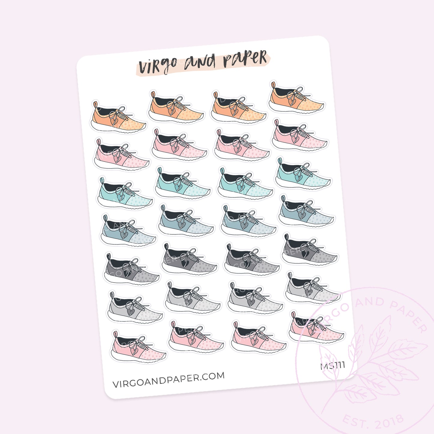 Running Shoes Mini Sticker Sheet