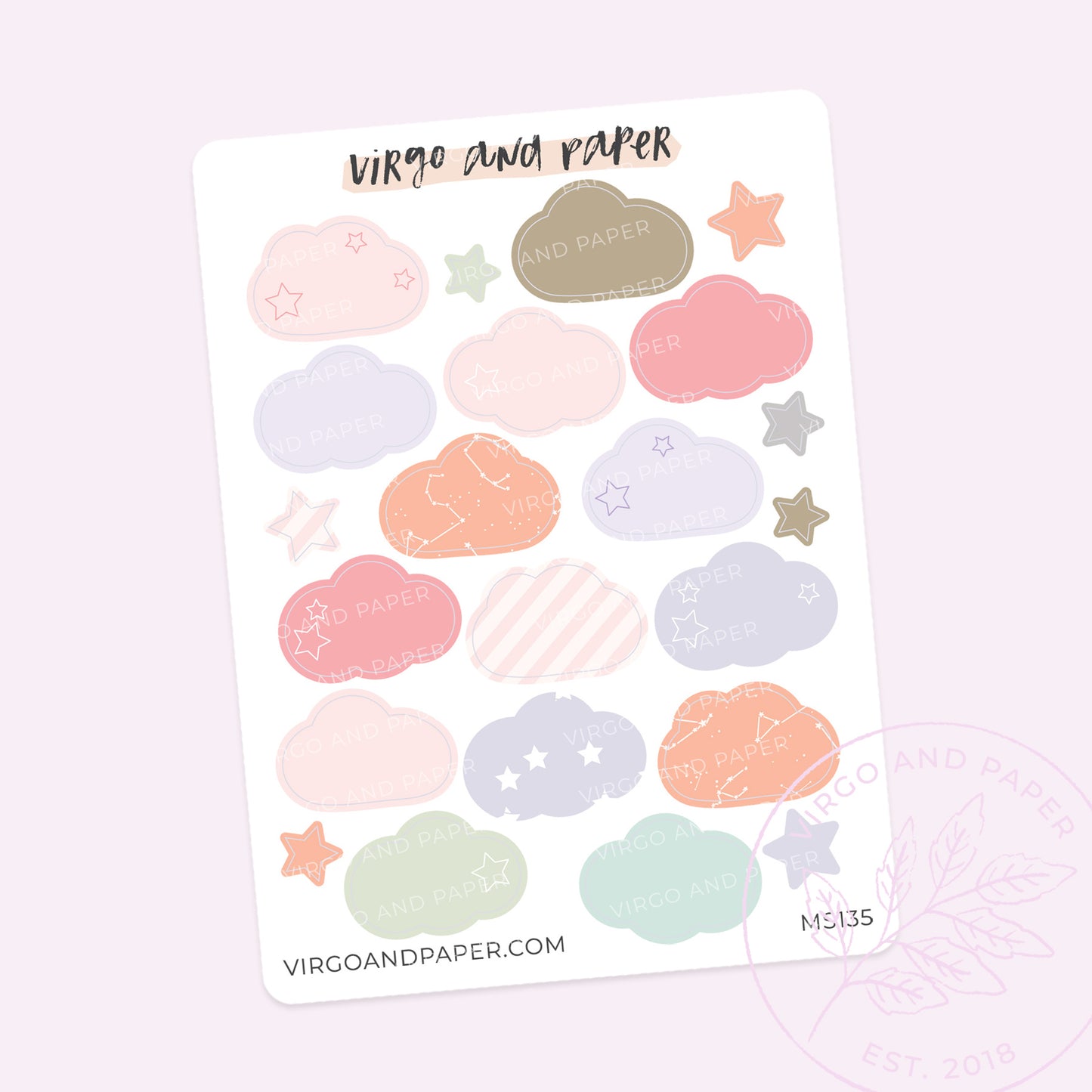 Load image into Gallery viewer, Cloud Shape Planner Stickers
