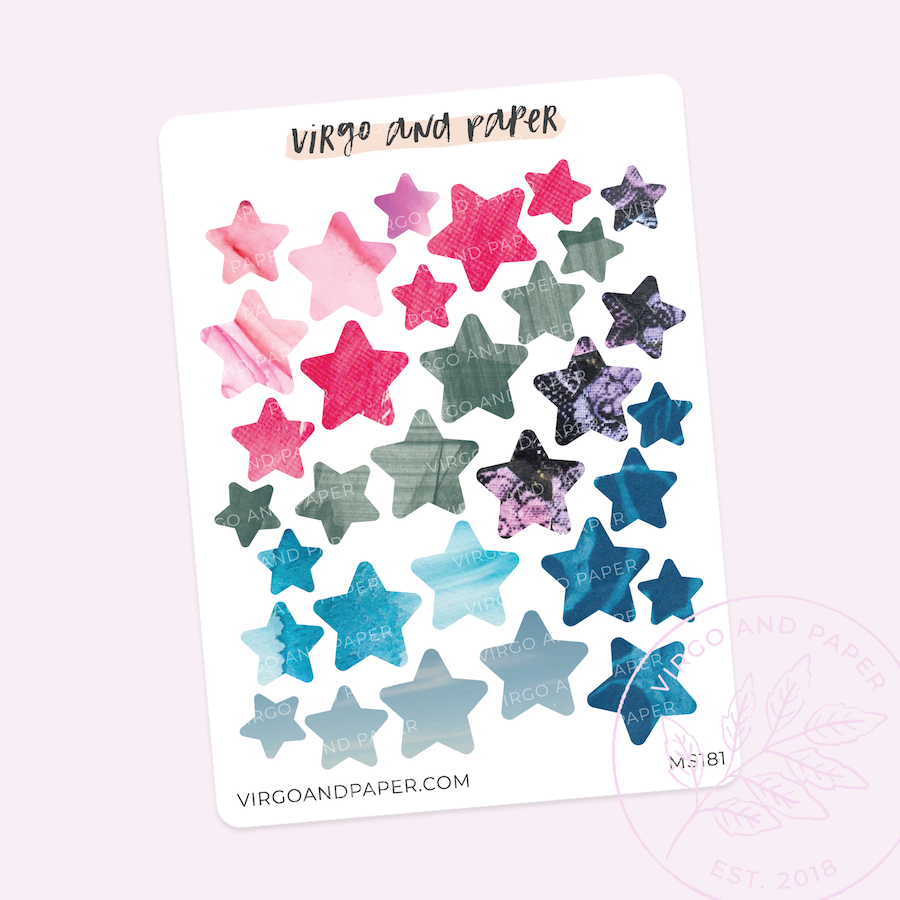 Possibility Textured Abstract Star Stickers