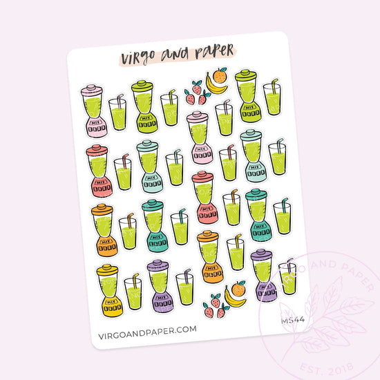 Green Smoothie Doodles Planner Stickers