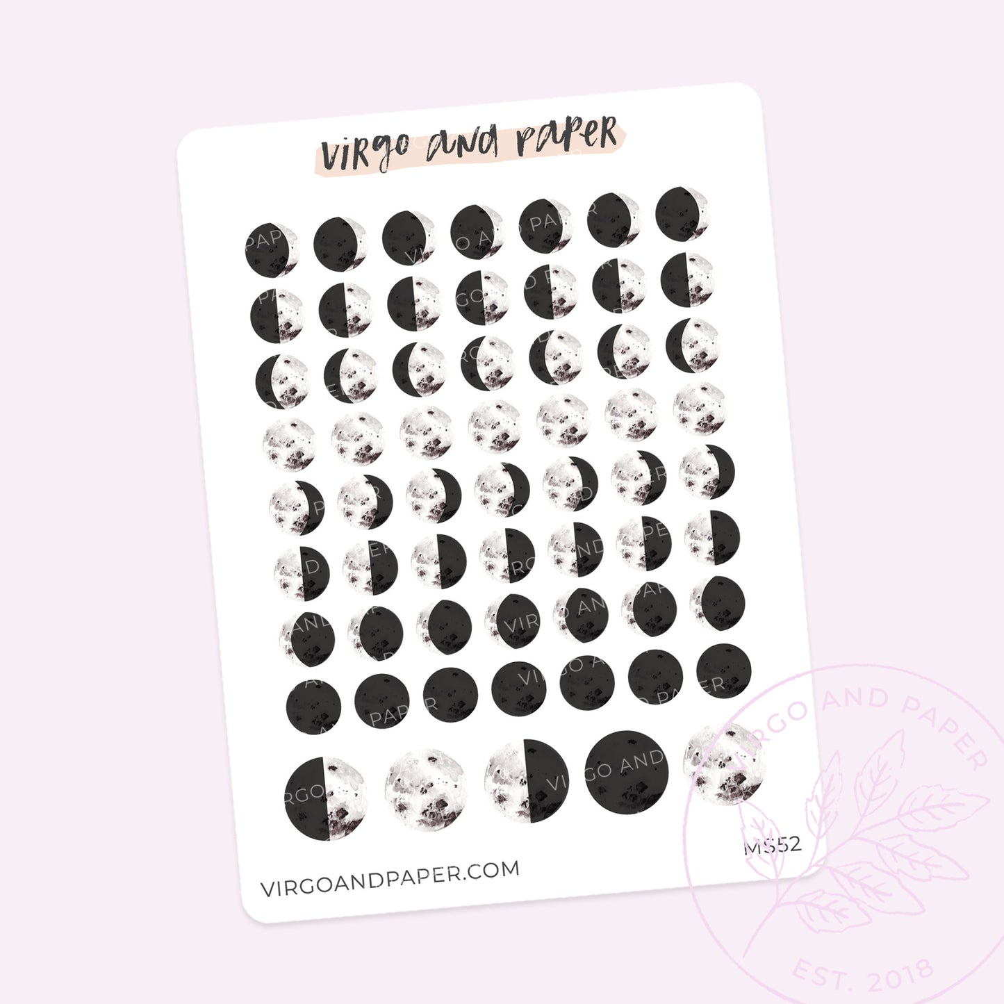 Mini Moon Phase Stickers