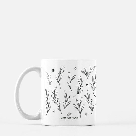 Coffee Mug - Leaf Print in Dusk