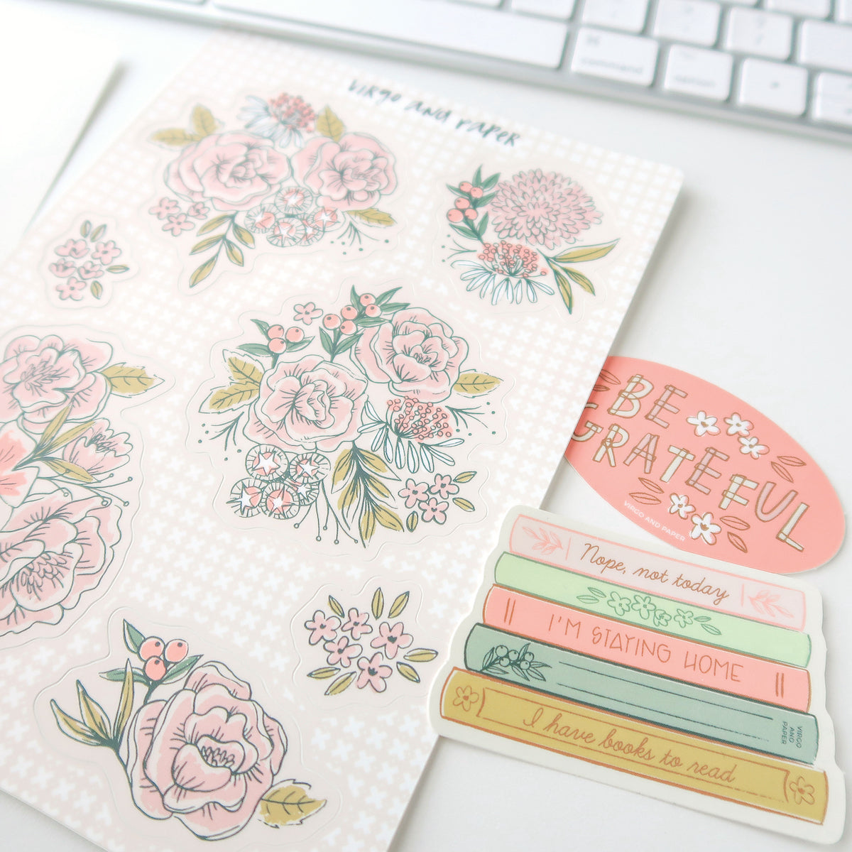 Floral Vinyl Sticker Sheet