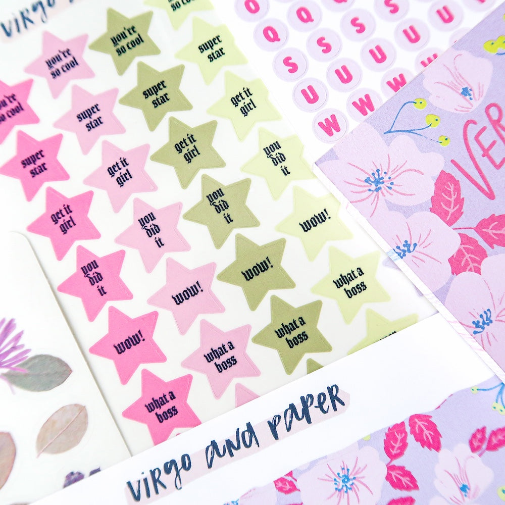Mini Pastel Super Star Stickers
