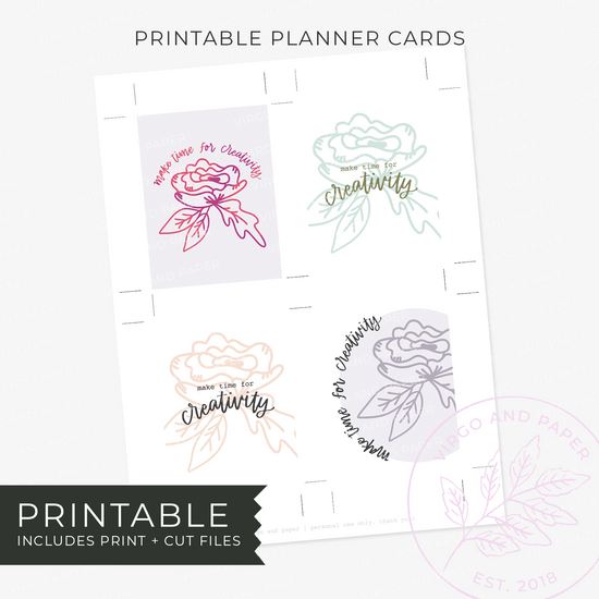 Printable Creativity Planner Cards [Freebie!]