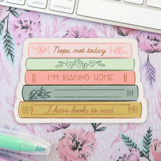 Book Lover Die Cut Vinyl Sticker