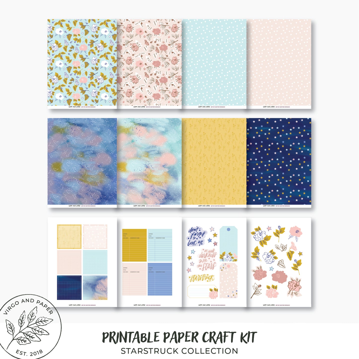 Patterned Printable Paper