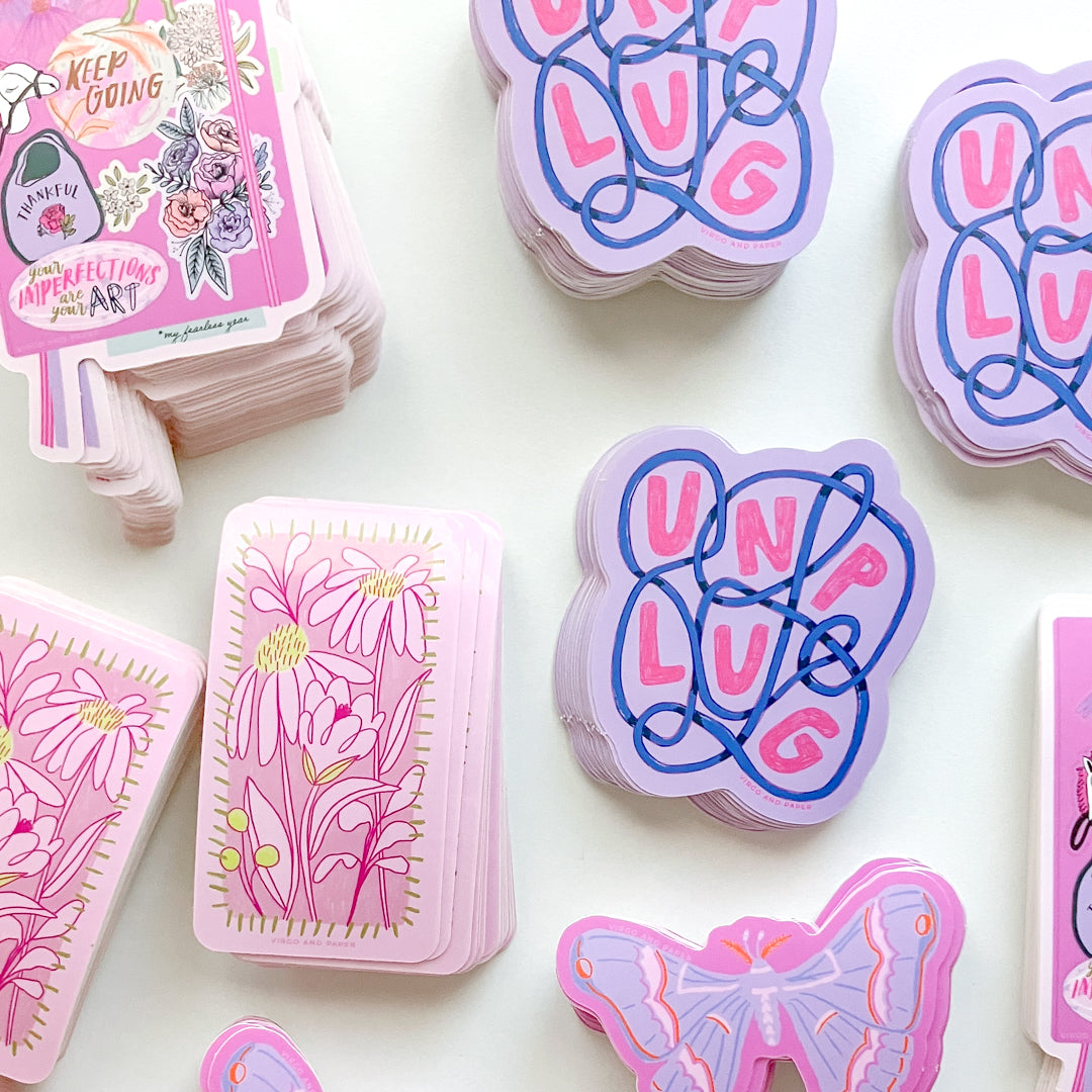 Unplug Knot Die Cut Vinyl Sticker