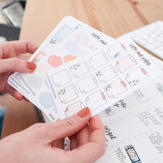 Load image into Gallery viewer, Pink Sticky Note Planner Stickers
