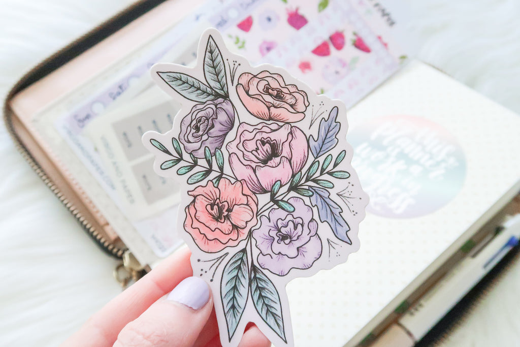 Clear Frolic Floral Shape Stickers – Virgo and Paper