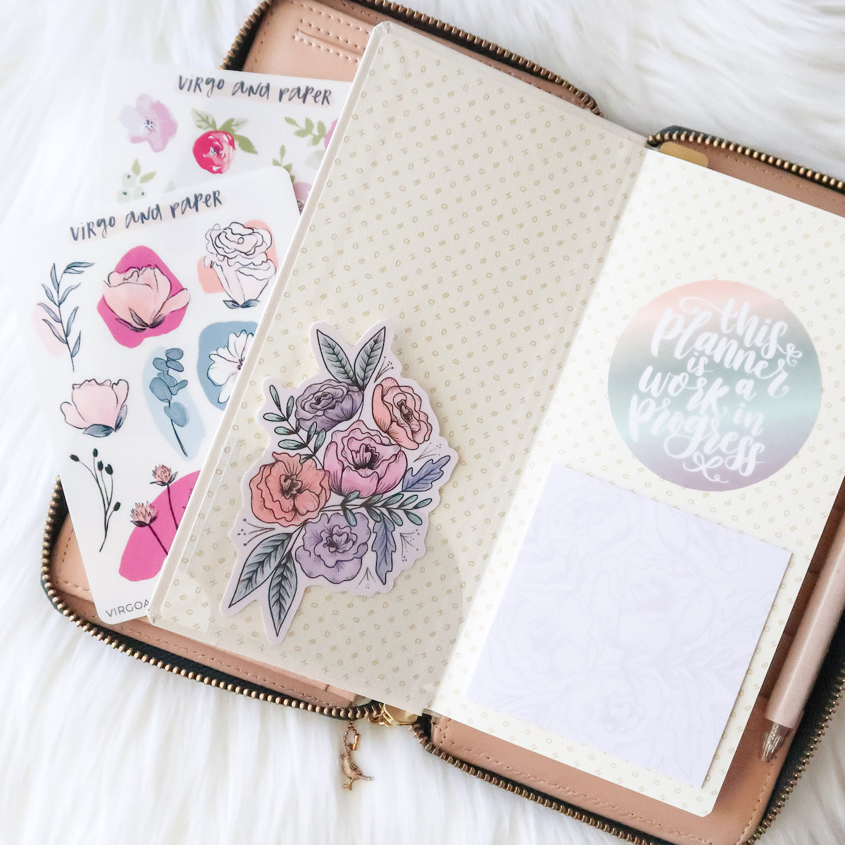 Floral Sticky Notes – Virgo and Paper