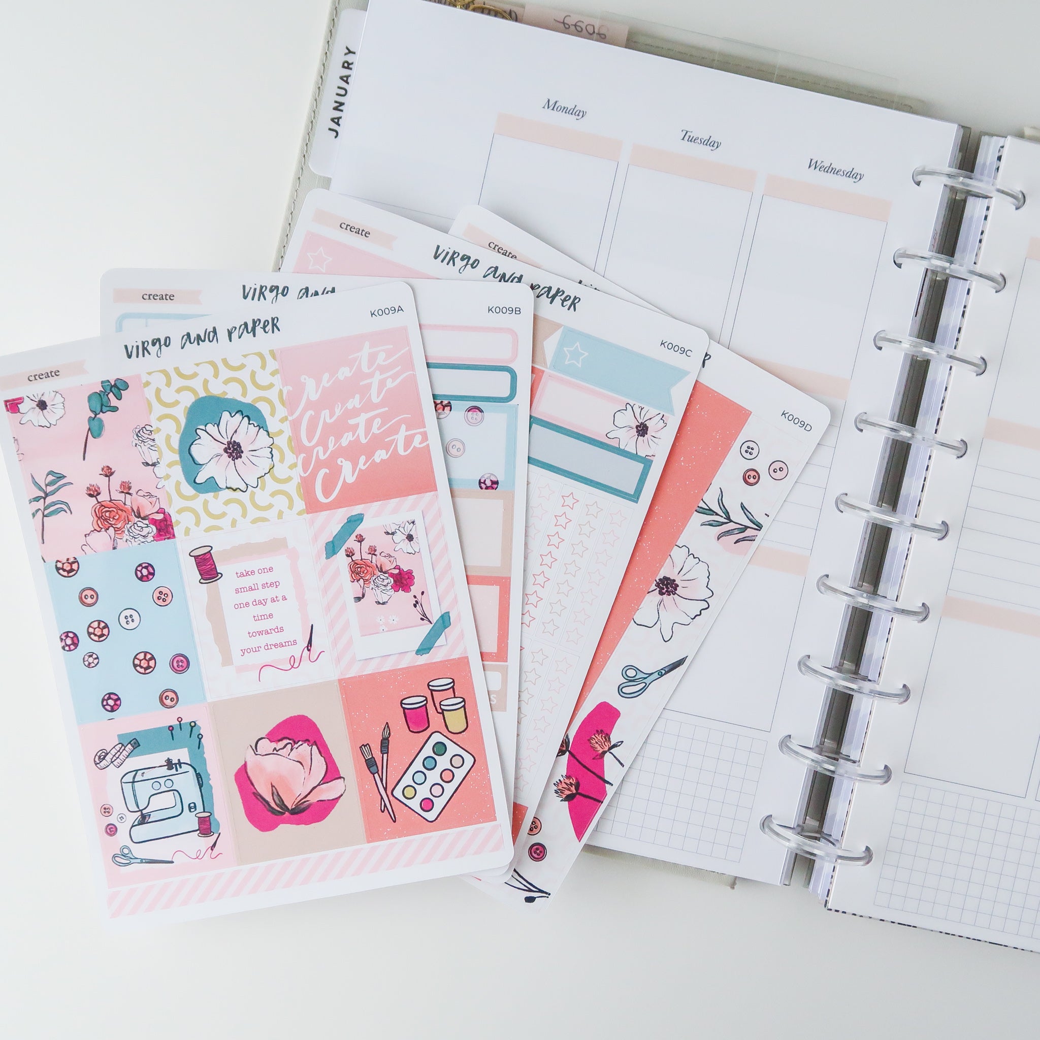 Create Weekly Planner Sticker Kit – Virgo and Paper