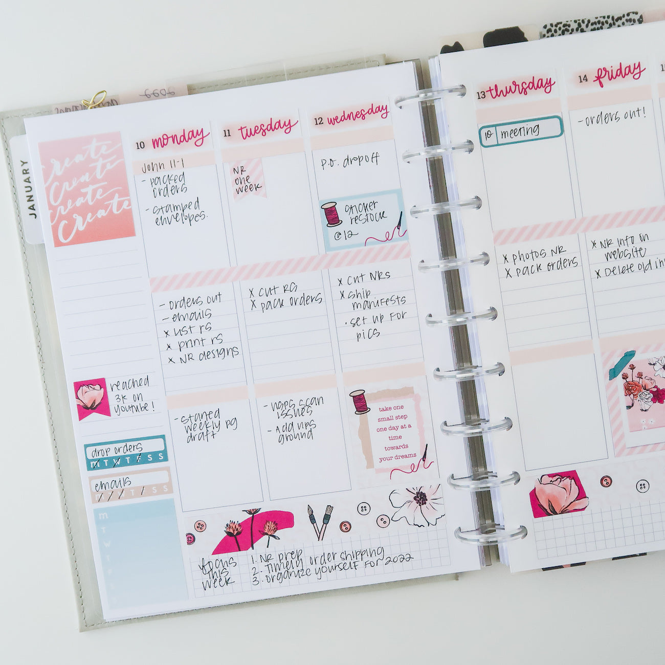 Weekly Planner Printable for Classic Disc Planner