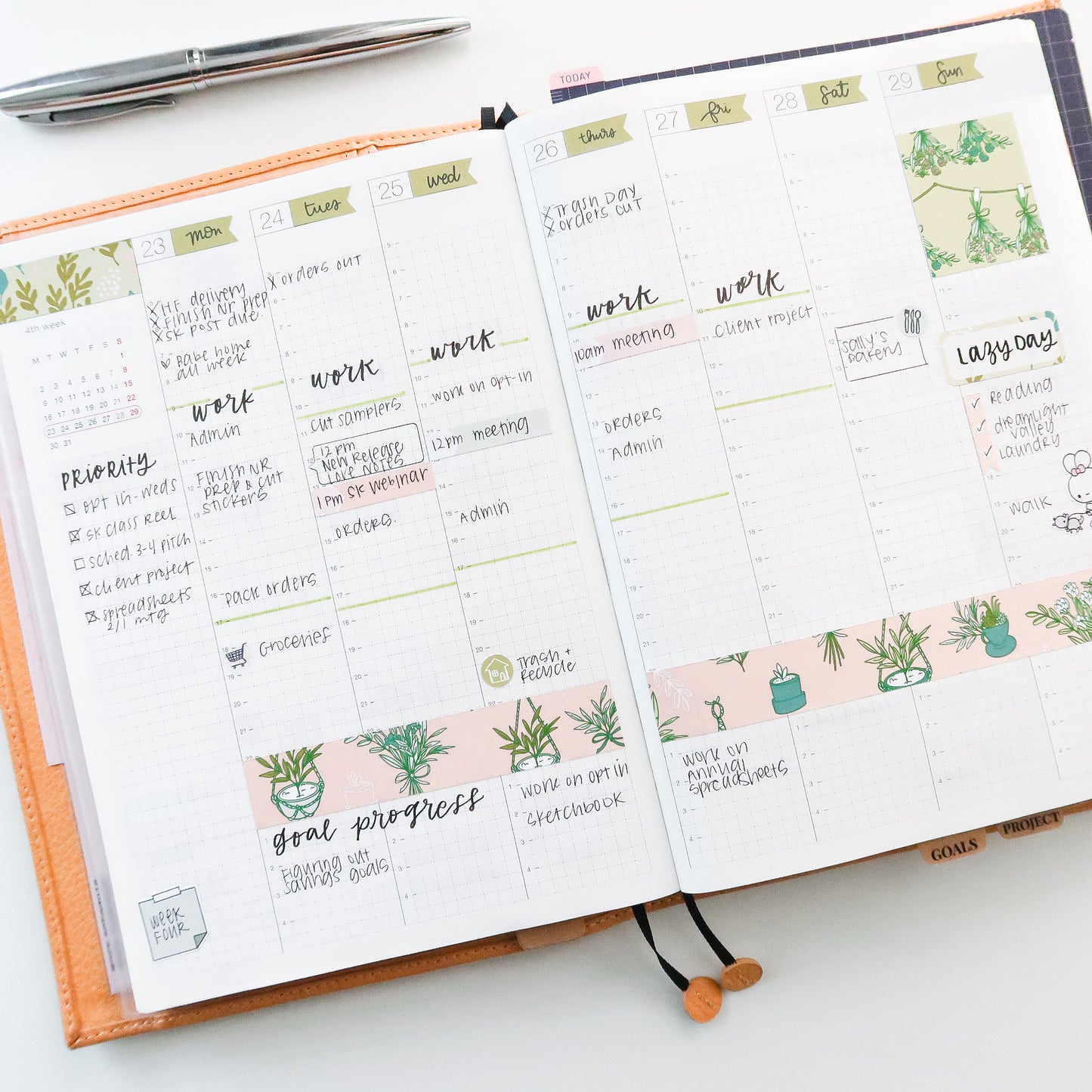 Printable Hobonichi Cousin Weekly Planner Stickers - Greenhouse [Freebie!]