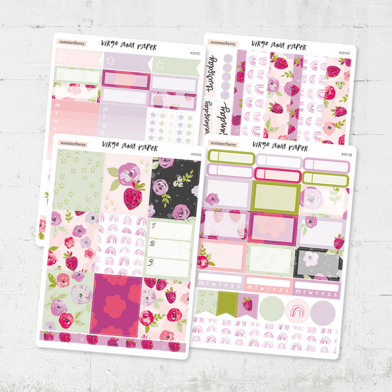 Load image into Gallery viewer, Summer Berry Weekly Planner Sticker Kit
