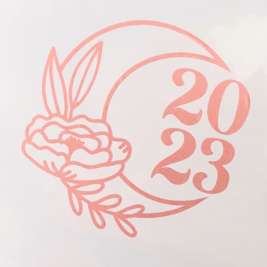 2023 Floral Moon Vinyl Decal